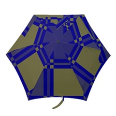 Blue Design Mini Folding Umbrellas by Valentinaart