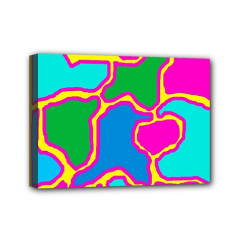 Colorful Abstract Design Mini Canvas 7  X 5  by Valentinaart