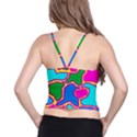 Colorful abstract design Spaghetti Strap Bra Top View2