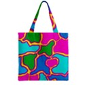 Colorful abstract design Zipper Grocery Tote Bag View1