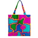 Colorful abstract design Zipper Grocery Tote Bag View2