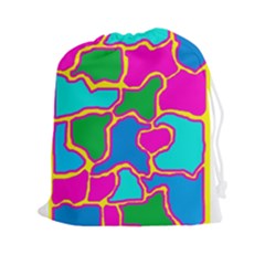 Colorful Abstract Design Drawstring Pouches (xxl)