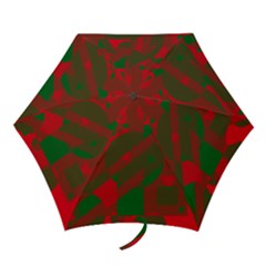 Red And Green Abstract Design Mini Folding Umbrellas