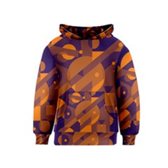 Blue And Orange Abstract Design Kids  Pullover Hoodie by Valentinaart