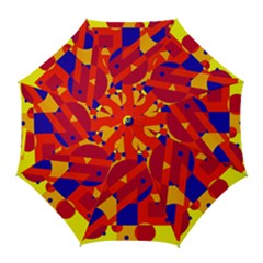 Colorful Abstraction Golf Umbrellas by Valentinaart