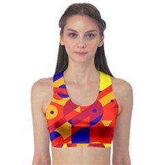 Colorful Abstraction Sports Bra by Valentinaart