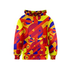 Colorful Abstraction Kids  Pullover Hoodie by Valentinaart