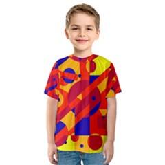 Colorful Abstraction Kid s Sport Mesh Tee