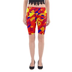 Colorful Abstraction Yoga Cropped Leggings