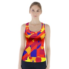 Colorful Abstraction Racer Back Sports Top by Valentinaart