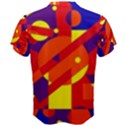 Blue and orange abstract design Men s Cotton Tee View2