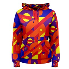 Blue And Orange Abstract Design Women s Pullover Hoodie by Valentinaart