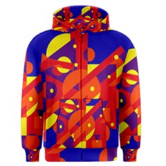 Blue And Orange Abstract Design Men s Zipper Hoodie by Valentinaart