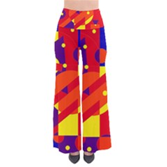 Blue And Orange Abstract Design Pants