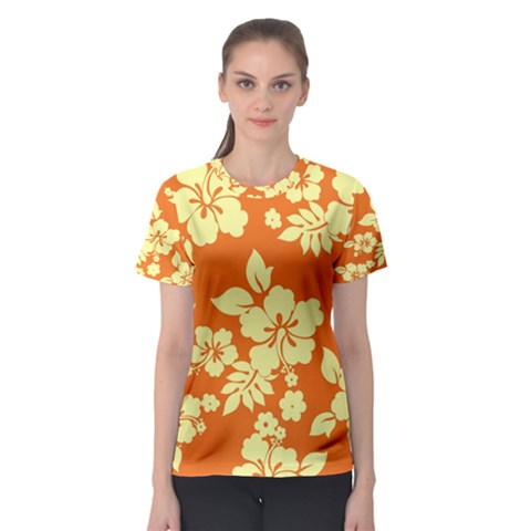 Sunny Hawaiian Women s Sport Mesh Tee by AlohaStore