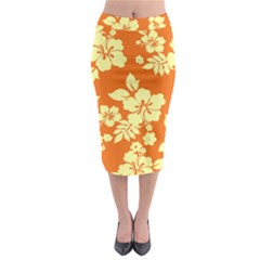 Sunny Hawaiian Midi Pencil Skirt