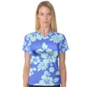 Hawaiian Sky Women s V-Neck Sport Mesh Tee View1