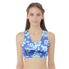 Hawaiian Sky Sports Bra With Border