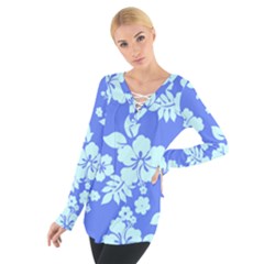 Hawaiian Sky Women s Tie Up Tee by AlohaStore