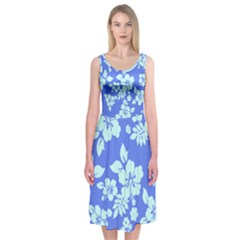 Hawaiian Sky Midi Sleeveless Dress