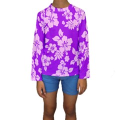 Hawaiian Sunset Kid s Long Sleeve Swimwear