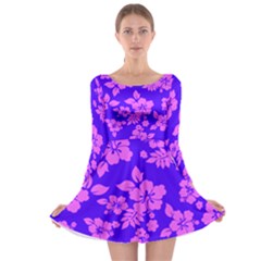 Hawaiian Evening Long Sleeve Skater Dress