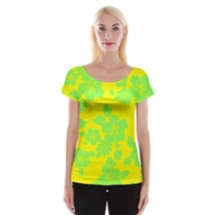 Bright Hawaiian Women s Cap Sleeve Top by AlohaStore