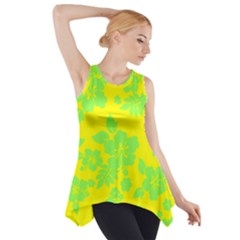 Bright Hawaiian Side Drop Tank Tunic