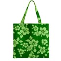 Green Hawaiian Zipper Grocery Tote Bag View2