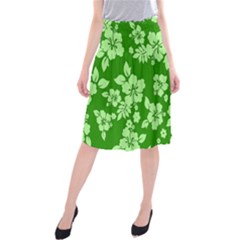 Green Hawaiian Midi Beach Skirt