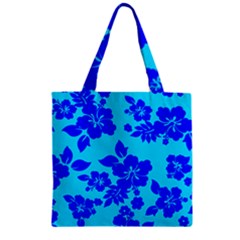 Hawaiian Ocean Zipper Grocery Tote Bag