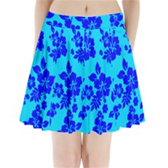 Hawaiian Ocean Pleated Mini Mesh Skirt