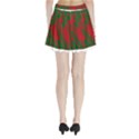 Red and green abstract design Pleated Mini Mesh Skirt View2