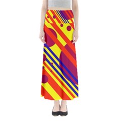 Hot Circles And Lines Maxi Skirts