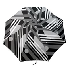 Gray Lines And Circles Folding Umbrellas