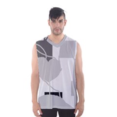 Gray Hart Men s Basketball Tank Top