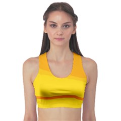 Yellow Decorative Design Sports Bra by Valentinaart