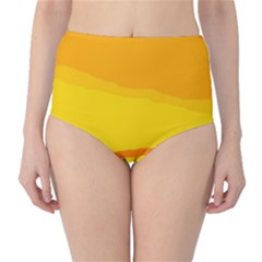 Yellow Decorative Design High-waist Bikini Bottoms by Valentinaart