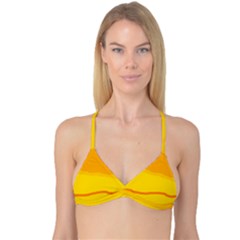 Yellow Decorative Design Reversible Tri Bikini Top by Valentinaart