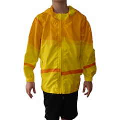 Yellow Decorative Design Hooded Wind Breaker (kids)