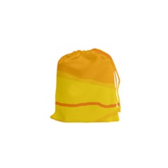 Yellow Decorative Design Drawstring Pouches (xs) 