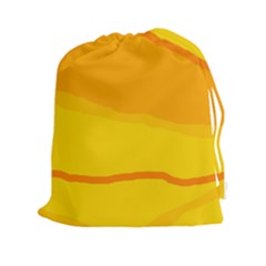 Yellow Decorative Design Drawstring Pouches (xxl)