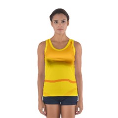 Yellow Decorative Design Women s Sport Tank Top 