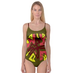 Abstract Design Camisole Leotard 