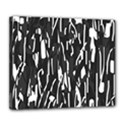 Black and white elegant pattern Deluxe Canvas 24  x 20   View1