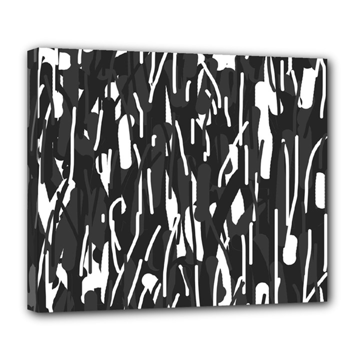 Black and white elegant pattern Deluxe Canvas 24  x 20  