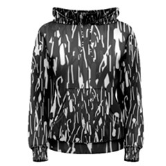 Black And White Elegant Pattern Women s Pullover Hoodie by Valentinaart