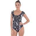 Black and white elegant pattern Short Sleeve Leotard  View1