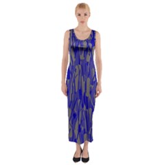 Plue Decorative Pattern  Fitted Maxi Dress