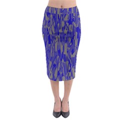 Plue Decorative Pattern  Midi Pencil Skirt